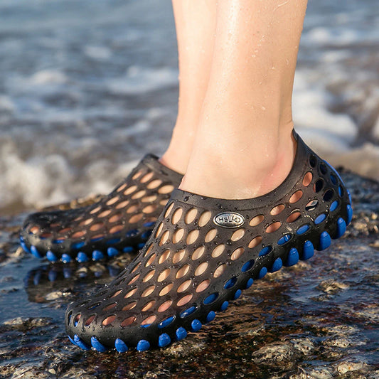 Amantes de verano Ventilación hueca al aire libre zapatillas de gelatina sandalias no deslizantes