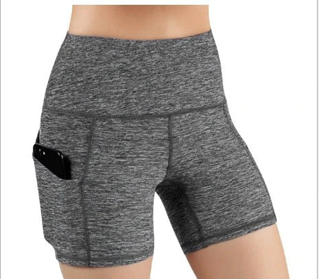 Deaamygline Shorts de yoga para mujeres pantalones cortos de gimnasio de entrenamiento de gimnasio altos pantalones cortos de entrenamiento transpirable