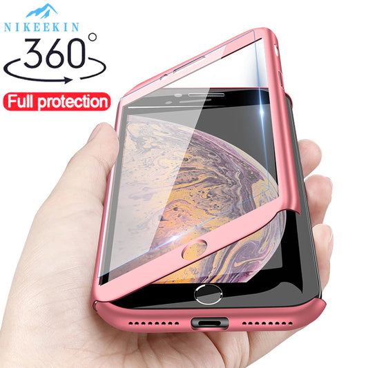 360 Case de choque de cubierta completa para iPhone 13 Pro Max 11 12 Pro XS Max Case Shell iPhone 7 8 6S Plus SE 2022 XR Protector de pantalla