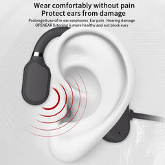 Knochenleitungskopfhörer Bluetooth 5.0 Wireless nicht In-Ear-Headset IPX5 wasserdichtes Sport-Ohrhörer Leichter Ohrhaken