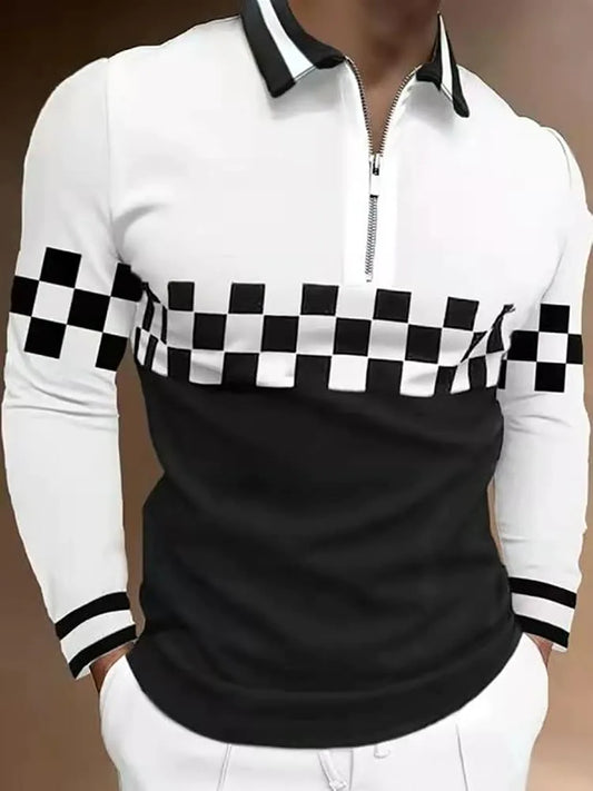 Men's Autumn Long-sleeved Polo Shirt