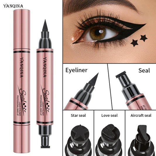 Double-ended Eyeliner Pencil with Stamp Pattern