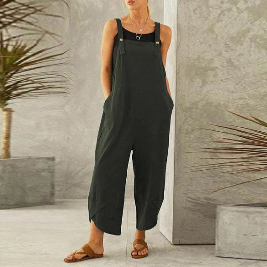eBay Solid Color Casual Casual Neun-Punkte-Hosenträger Hosen Frauen