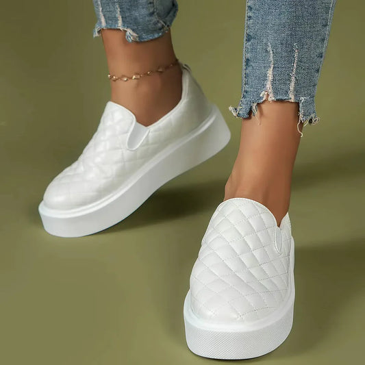 Scarpe da donna calcio casual piattaforma round-toe scarpe da donna moda sneaker semplici