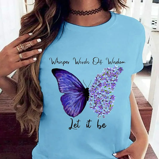 Whisper of Hippie Shirt Fashion T-shirt à manches courtes pour femmes T-shirt T-shirt pour femmes