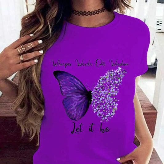 Whisper of Hippie Shirt Fashion T-shirt à manches courtes pour femmes T-shirt T-shirt pour femmes