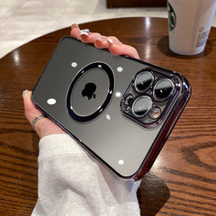 Étui de téléphone en silicone doux de luxe pour Magsafe Magnetic Wireless Charging Case pour iPhone 14 13 12 11 Pro Max Luxury Luxury Sipicone Transparent Forpofroft Transparent.