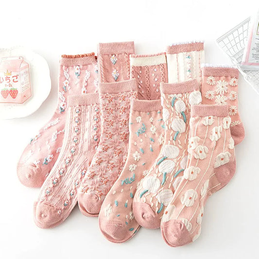 Calcetines de mujer calcetines lolita calcetines de flores