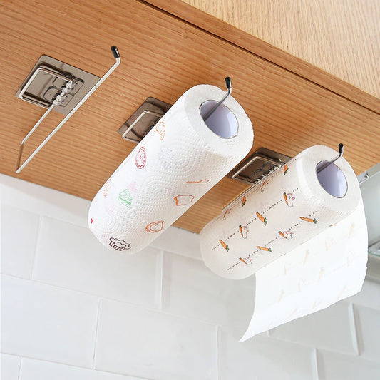 Soporte de papel higiénico Almacenamiento de la toalla de papel de baño Gancho de la pared de la pared Papel higiénico Organizador del hogar Accesorios para el baño