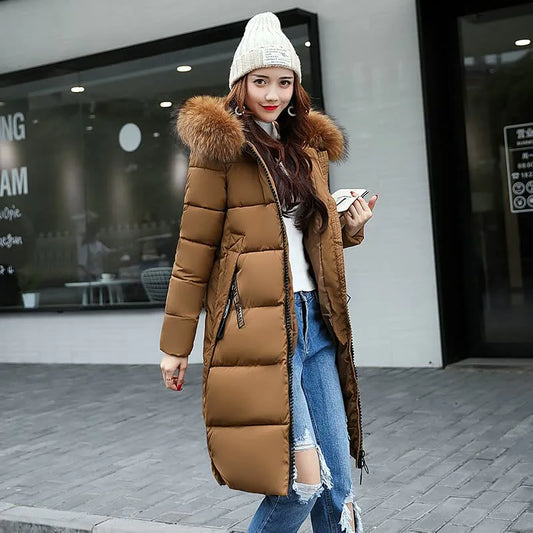 Giacca da donna parka cotone inverno giacca lunga