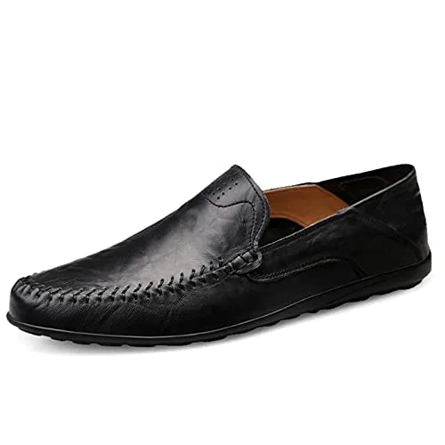 Mokasyny męskie skórzane buty napędowe oddechowe płaskie buty biznesowe