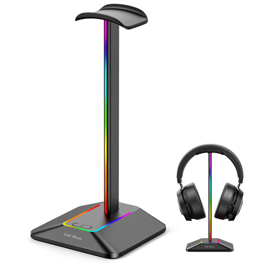 Link Dream RGB Lights Stojak na słuchawki z porty typu-C USB Uchwyt słuchawkowy dla wszystkich zestawów słuchawkowych graczy gier akcesoria komputerowe biurko