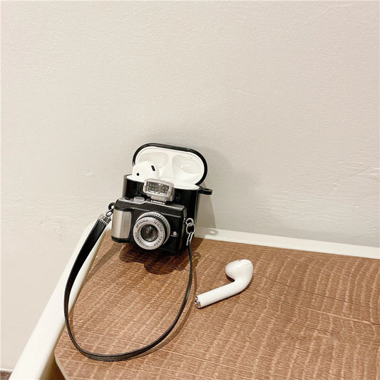 La fotocamera 3D può illuminare la custodia per auricolari per AirPods 3 PRO COPERCHIO MOFFICI DI AIROLE AUTOLELE ANTI LOST BROST per AirPods 1 2 Case.