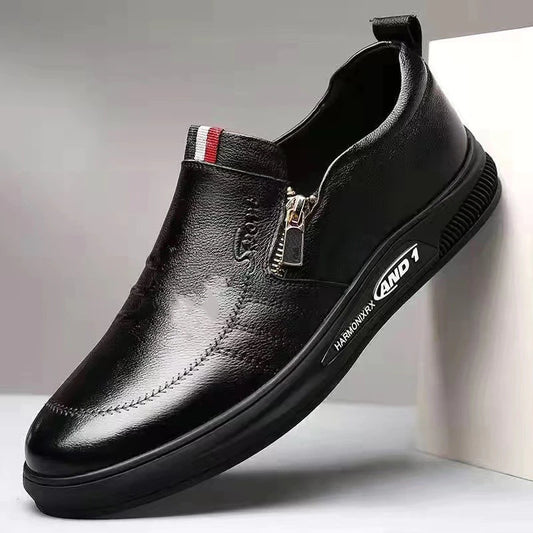 2024 Fashion Business Männer lässige Schuhe Britische Herrenschuhe trendy All-Match-weiche Lederschuhe