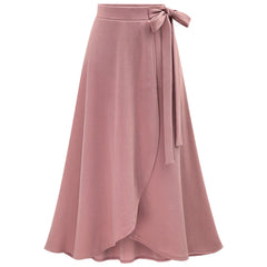 Skirt High Winist Irregular Faleta dividida Falda dividida Planta Medio Venia Venga para mujeres Wrapskirt