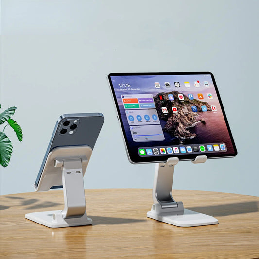 CMAOS Metal Fold Desk Mobiltelefonhalter für iPhone iPad Tablet Flexible Tabelle Desktop einstellbare Handy -Smartphone -Ständer