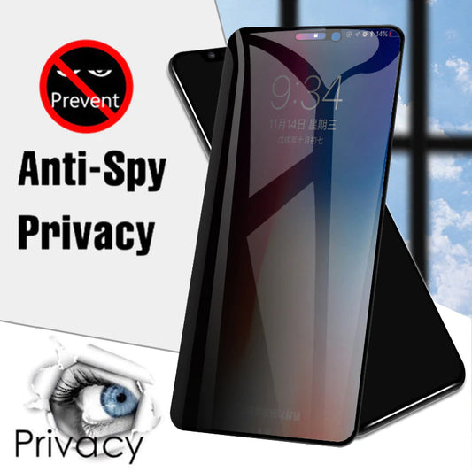 Vetro nero anti-spy per iPhone 12 11 14 13 Pro Max Mini 6 6S SE Screen Protector per iPhone Xr XS Max 7 8 Plus Privacy Glass