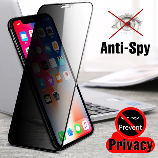 Anti-Spy Black Glass para iPhone 12 11 14 13 Pro Max Mini 6 6s SE Protector de pantalla para iPhone XR X XS MAX 7 8 más Vidrio de privacidad