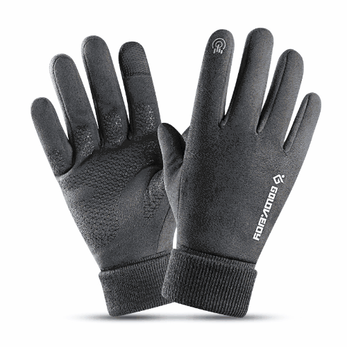 TAGVO Winter Running Gloves, Suede Windproof Thermal Anti Slip Touch Screen Gloves, Cold Weather Outdoor Sports Camping Hiking Running Cycling Biking Driving Gloves For Men Women