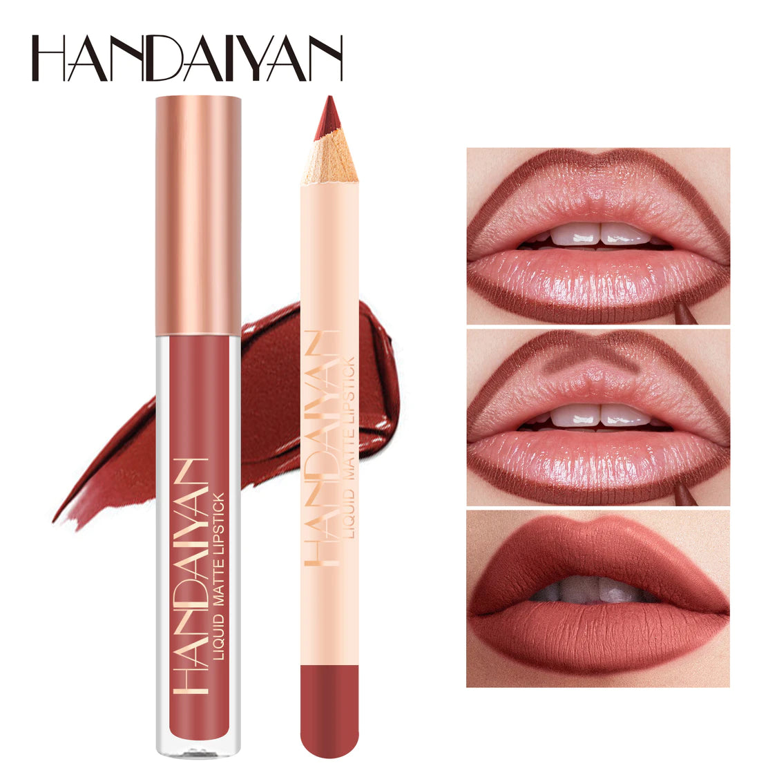 Dwaterproof Waterproof Matte Lip Liner Red Contour Shades Long Lasting Lipstick Nude Brown Cup Lip Gloss Lips Makeup Cosmetics