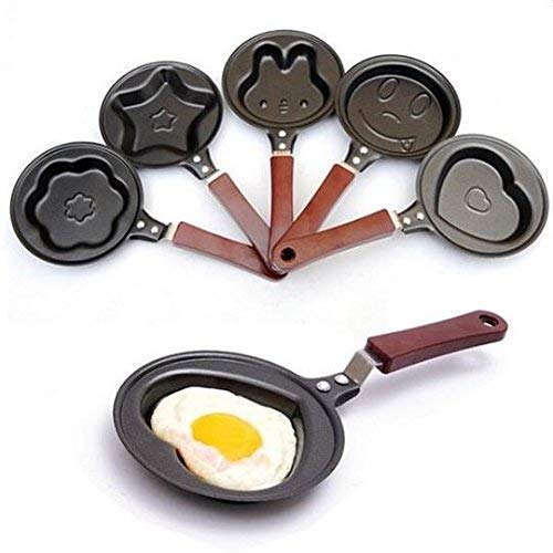 INVERO MINI MINI HEARDFORMED NON -STIFT -PRIEDEN PAN für Eier und Pfannkuchen - ideal für Jubiläen, Valentinstag, Muttertag oder GE