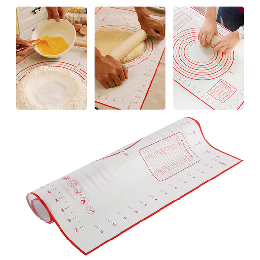 60x40 cm Tisch Silikon Backmatten Teig rollen und geschnitten Pizza Teig Fondant Kuchengebäckwerkzeuge