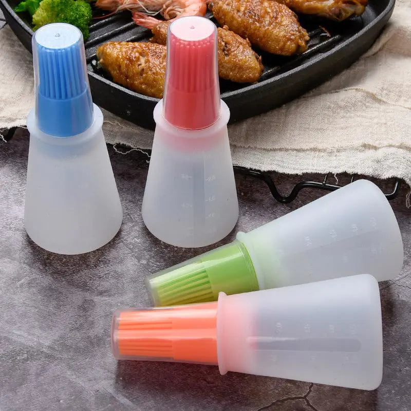 Silikon Bastingbürste Hitzebeständiges flüssiges Ölflaschenpinsel Grill Bürsten Back BBQ -Zubehör Küche Backgebäckwerkzeuge