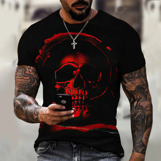 T-shirt à manches courtes à manches courtes à manches courtes à manches courtes 3D Skull Men de Dark Skull