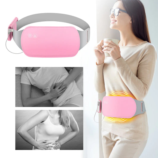 Masajeador abdominal multifuncional caliente, protección de la cintura, calentamiento del estómago, alivio del dolor menstrual y cinturón de calentamiento para el útero