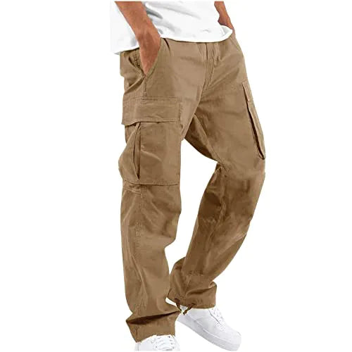 Lekkie męskie spodnie na zewnątrz
z wieloma kieszeniami