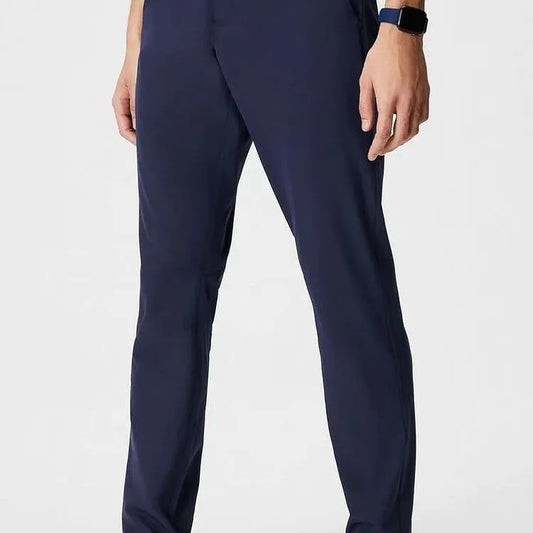 Business Casual Real Pocket Pocket szczupły bawełniane bawełniane solidne kolory męskie spodnie zachodnie